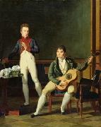 French school Musician and his family Spain oil painting artist